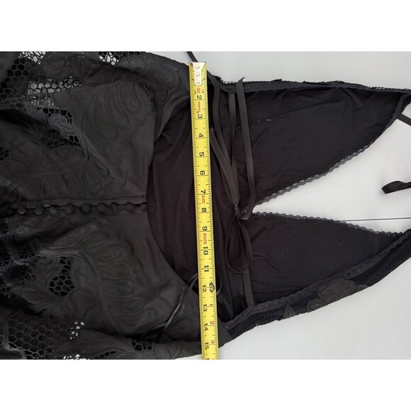 Free People Revolve Celeste Maxi Dress 12 Black Womens Halter Embroidered NWT - Picture 8 of 14